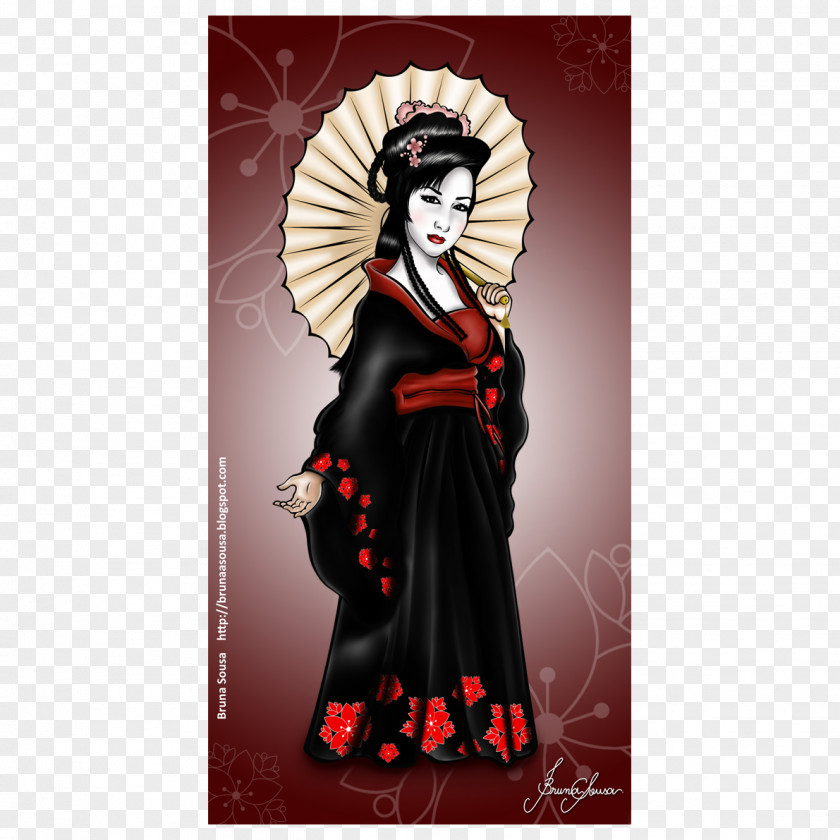 Ly Geisha Drawing Digital Painting Figurine PNG