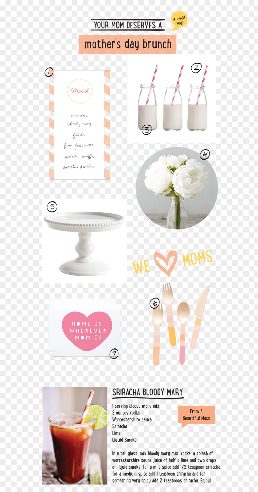 Mothers Day Brunch Milk Dairy Products Stemware Cupcake PNG