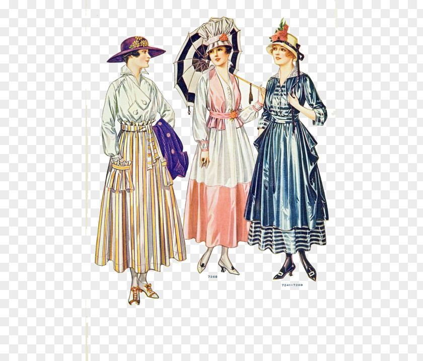 Mrs. Palace In Europe And America Chanel Edwardian Era 1910s Western Fashion Illustration PNG