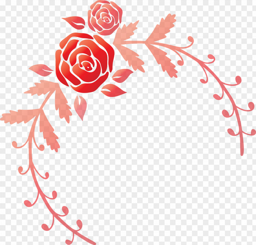 Rose Frame Flower Wedding PNG