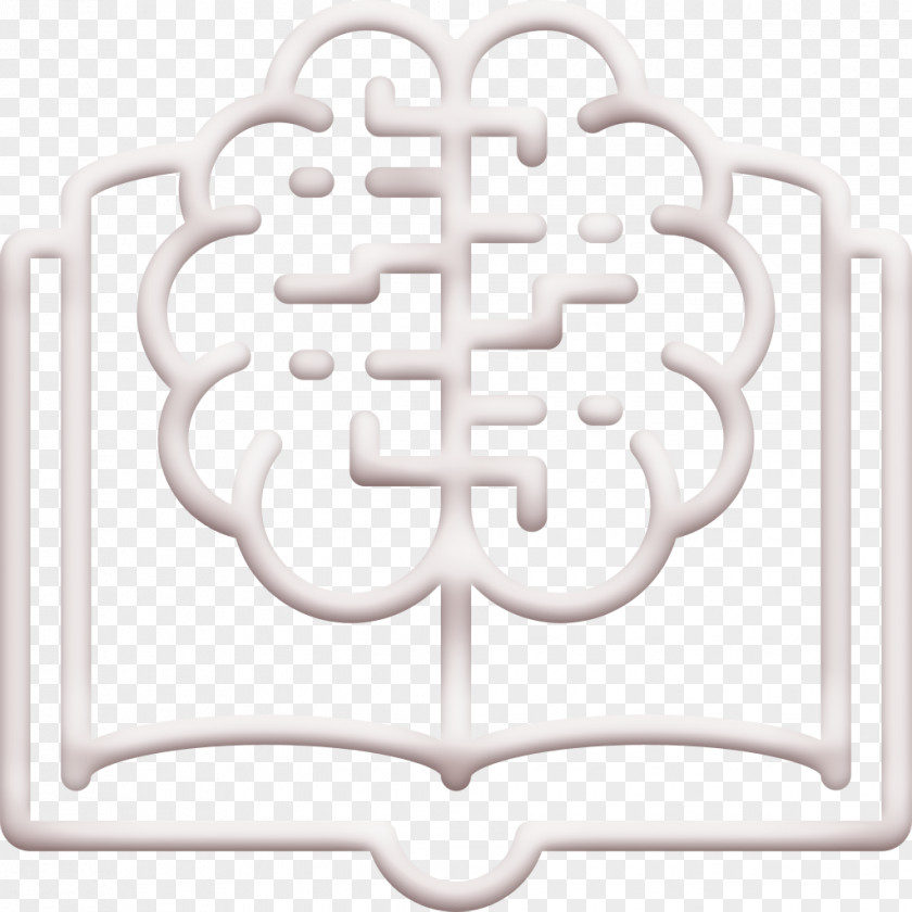 Artificial Intelligence Icon Brain Book PNG