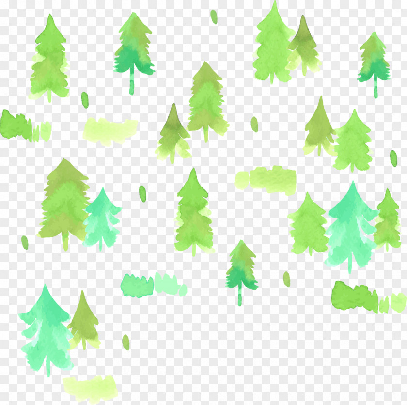 Hand-painted Watercolor Woods Painting PNG
