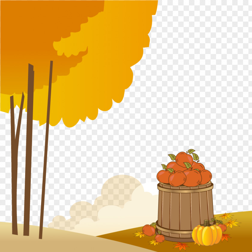 Vector Autumn Harvest Pumpkin Euclidean Illustration PNG
