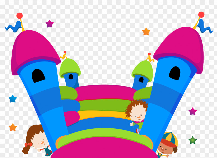 Inflatable Bouncers Castle Clip Art PNG