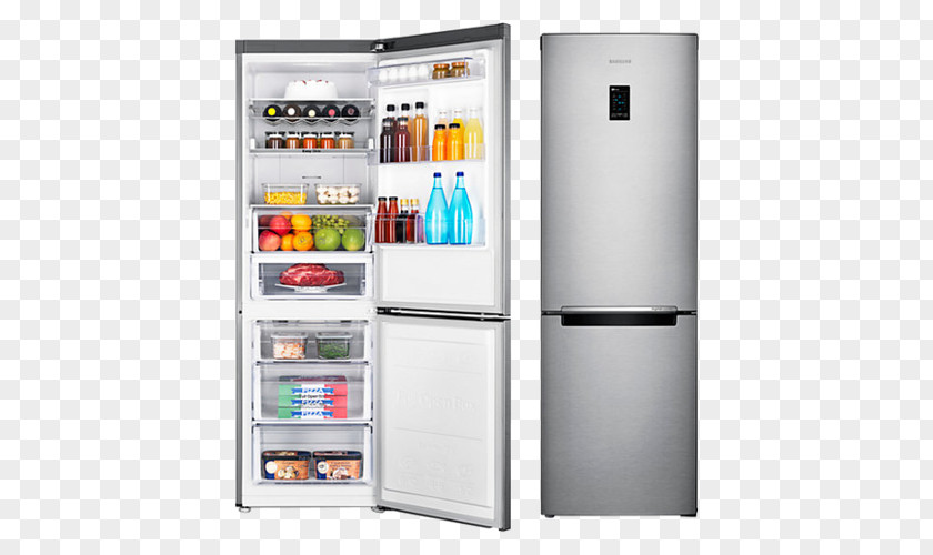 Refrigerator/freezerFreestandingWidth: 59.5 CmDepth: 66.8 CmHeight: 185 Cm310 LitresBottom-freezerClass A+++Stainless Steel Samsung RB31FERNBSSRefrigerator/freezerFreestandingWidth: 6Samsung RB31FERNBSS PNG