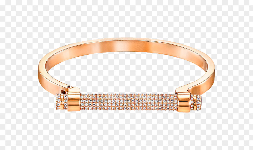 Swarovski Jewelry Rose Golden Bracelet Earring AG Bangle Jewellery PNG