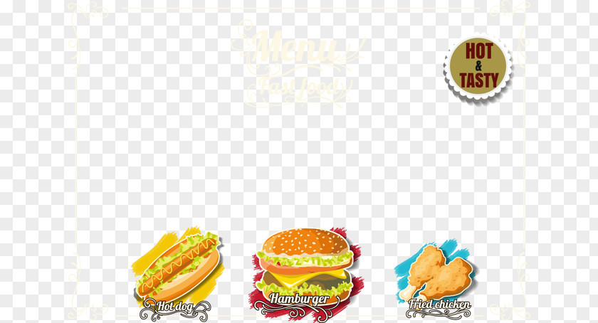 Vector Chicken Burger Menu Fast Food Junk Brand Cuisine PNG