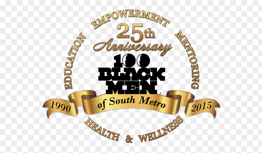 25th Anniversary Brand Logo 100 Black Men Of America Font PNG