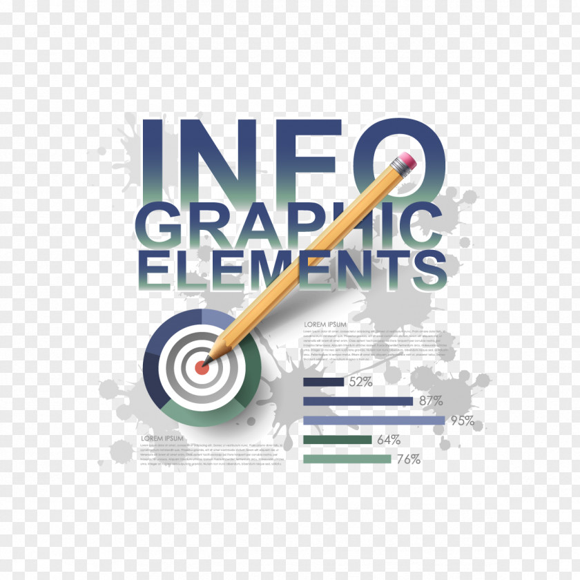 Vector Watercolor And Pen Pencil Drawing Infographic PNG