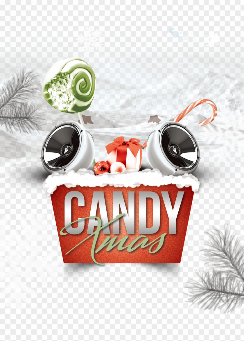 Winter Candy Festival Christmas Poster PNG