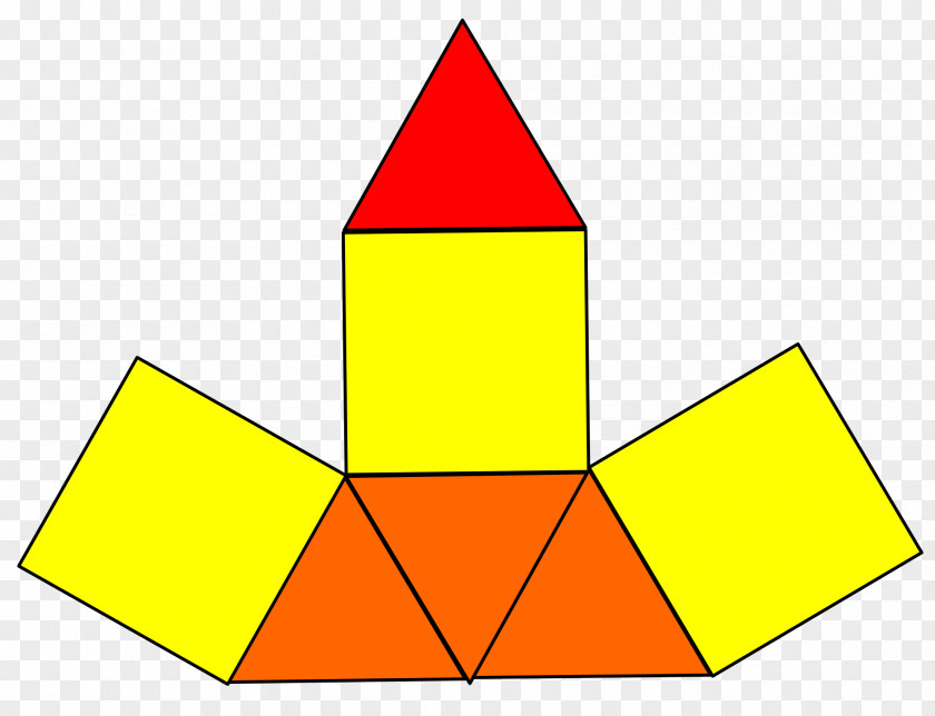 Pyramid Elongated Triangular Net Tetrahedron Triangle PNG