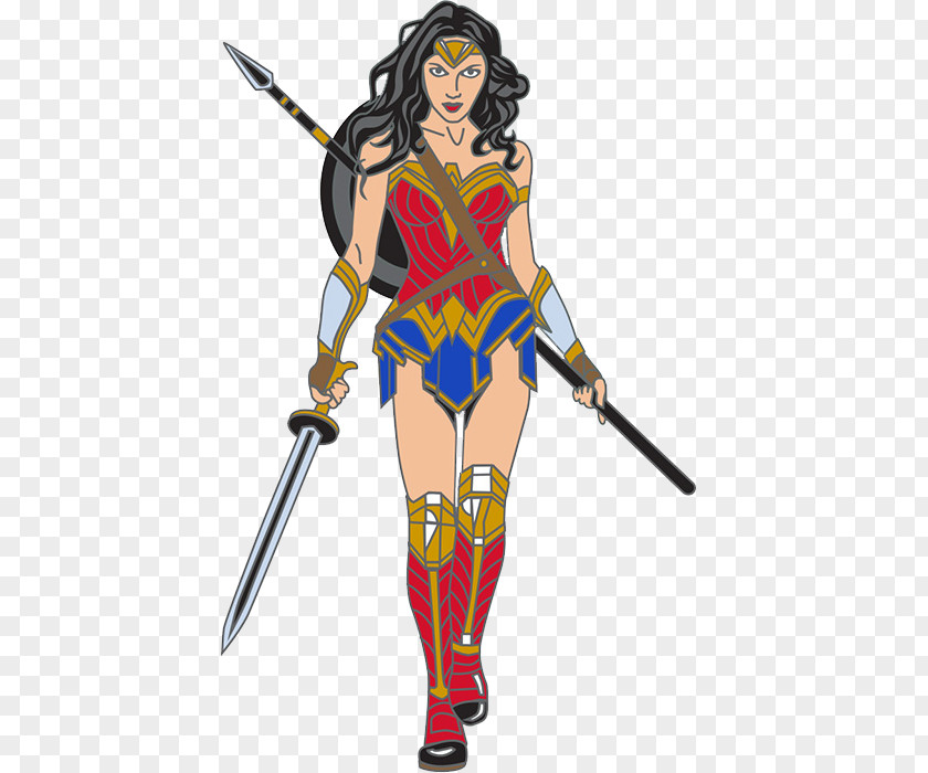 Wonder Woman YouTube Superhero Lapel Pin PNG