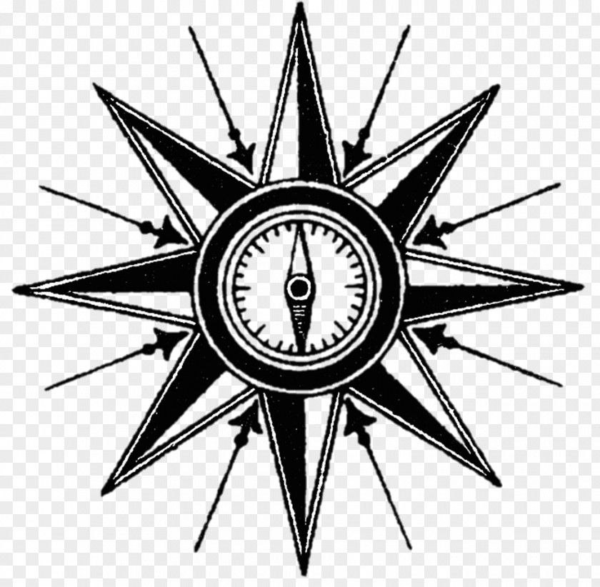 Compass Rose Map Clip Art PNG