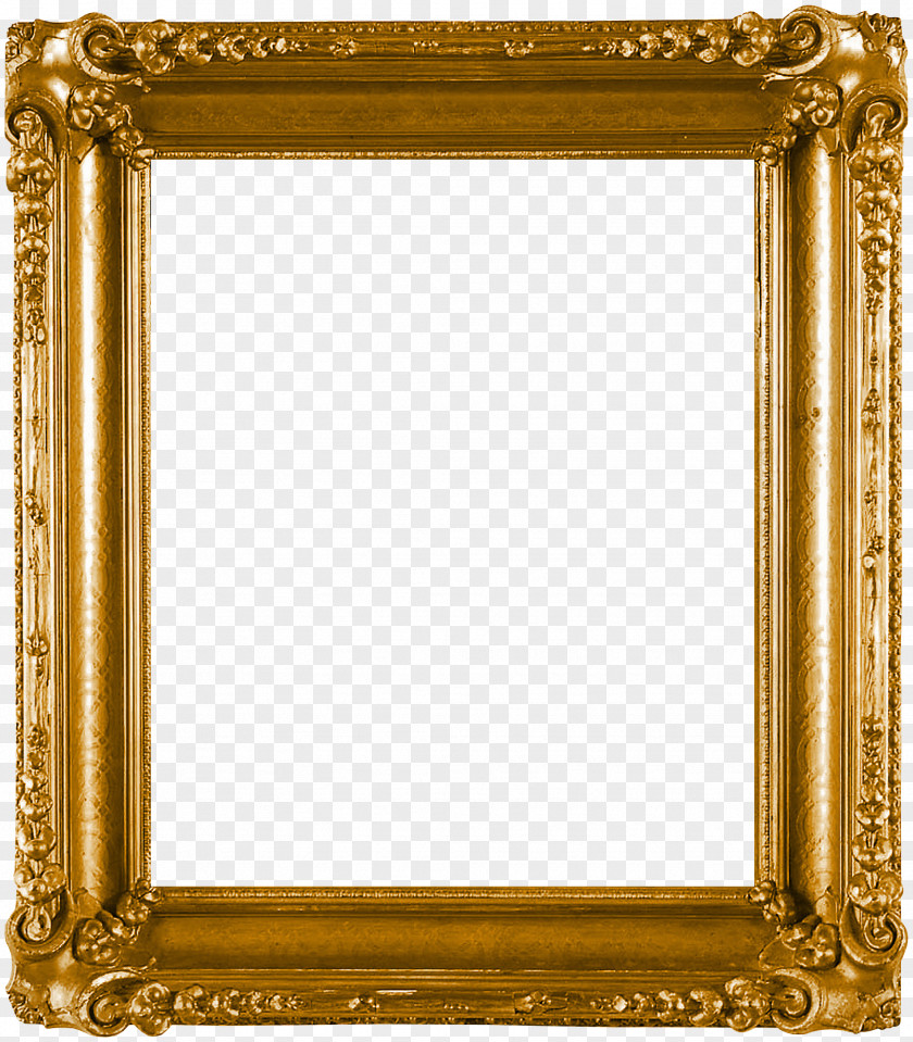 Golden Frame Picture Frames Clip Art PNG