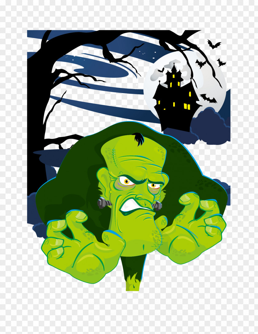 Halloween Monster Cartoon Character PNG