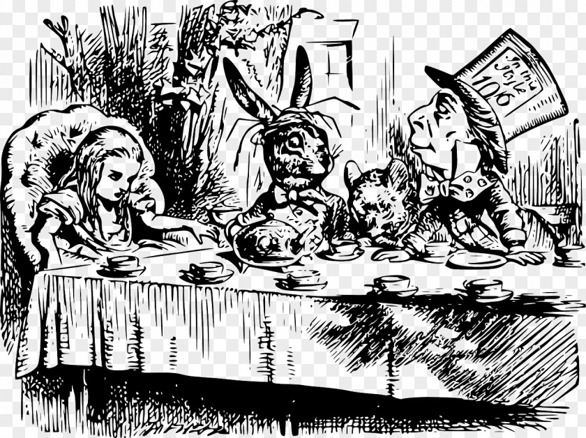 Mad Hatter Alice's Adventures In Wonderland The March Hare Cheshire Cat Dormouse PNG
