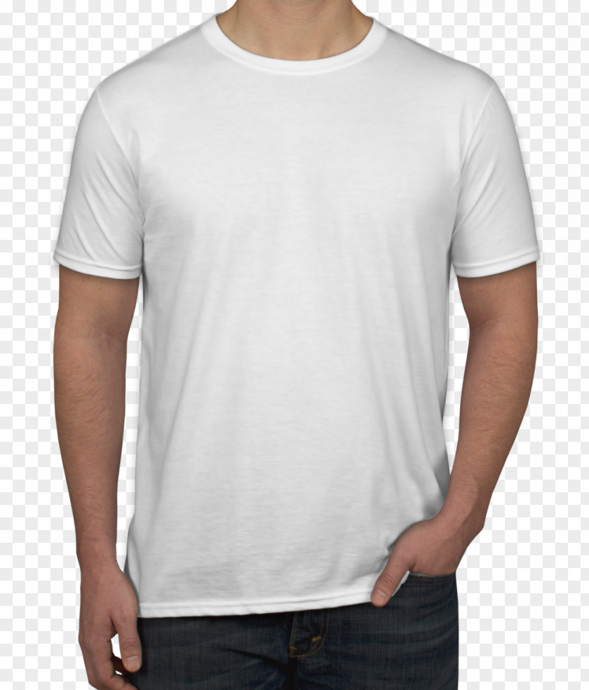 White T-shirt Long-sleeved Gildan Activewear Clothing PNG