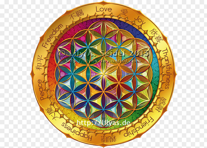 Meditating Overlapping Circles Grid Sacred Geometry Symbol Charms & Pendants PNG