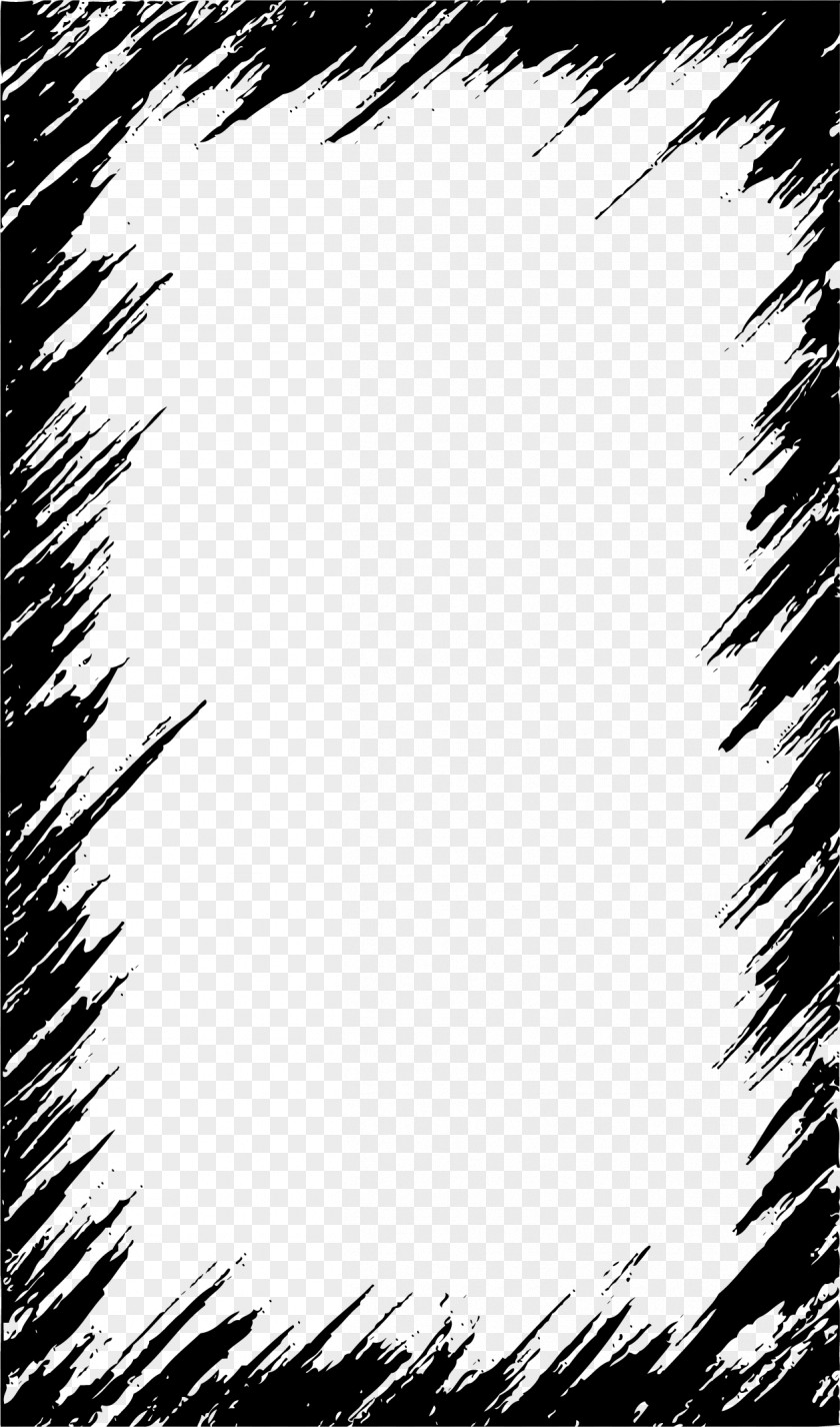 Black Graffiti Border Vector Clip Art PNG