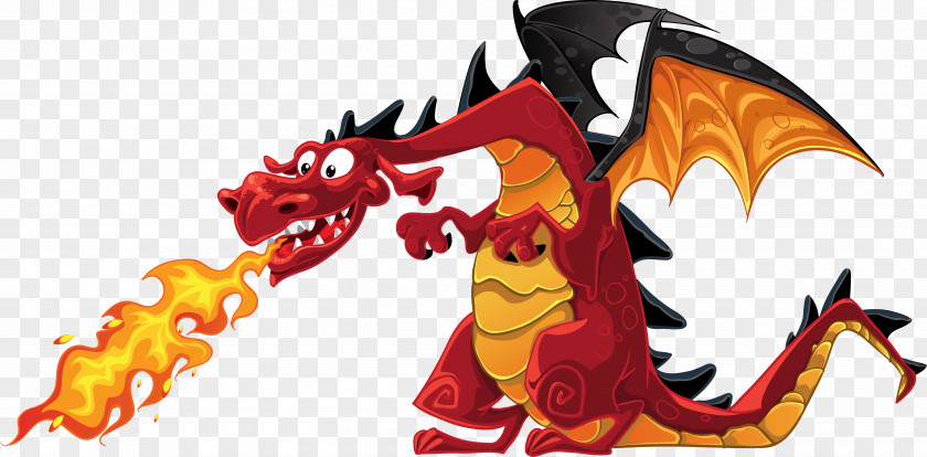 Dragon Fire Breathing Cartoon Clip Art PNG