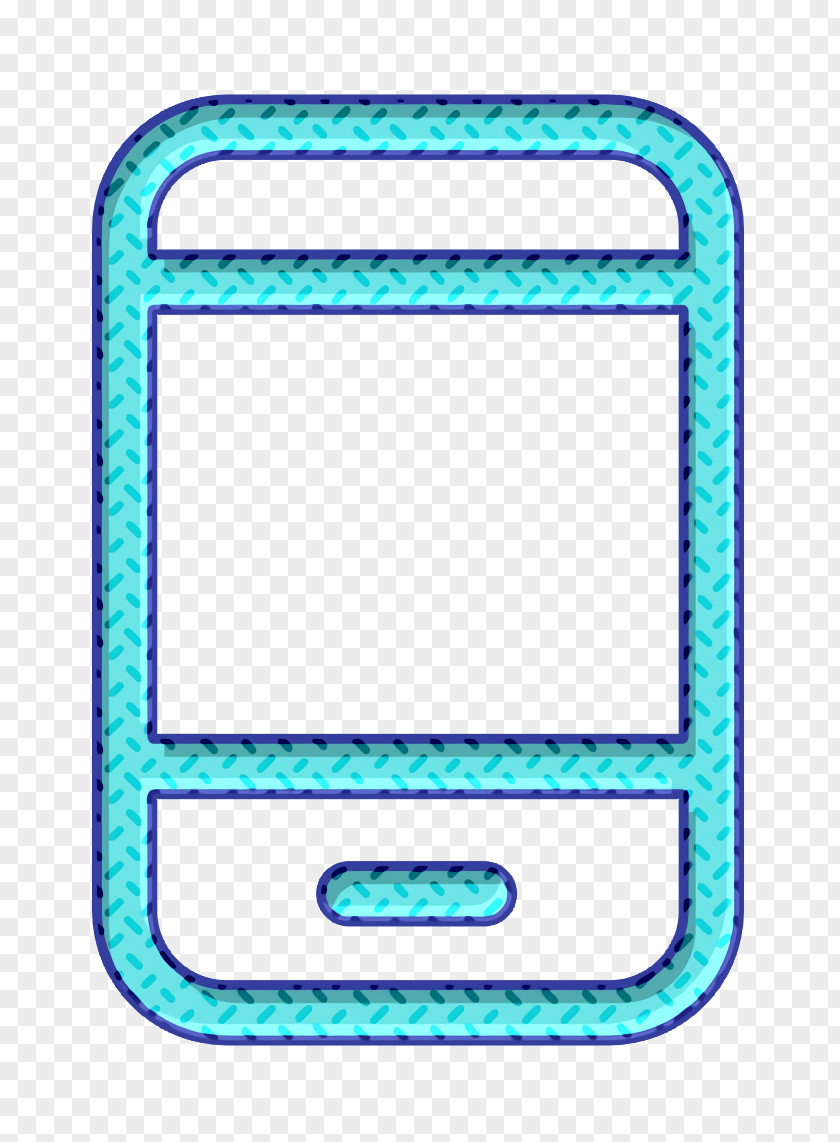 Rectangle Turquoise Cell Phone Icon Mobile PNG