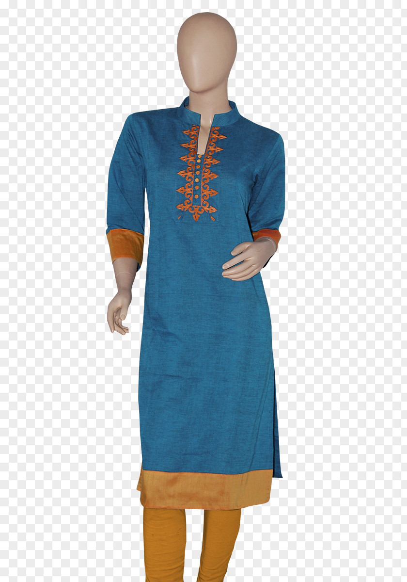 Dress Kurta Embroidery Cotton Yellow PNG