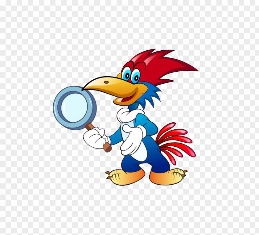 Look At The Magnifying Glass Of Turkey Woody Woodpecker Cartoon PNG
