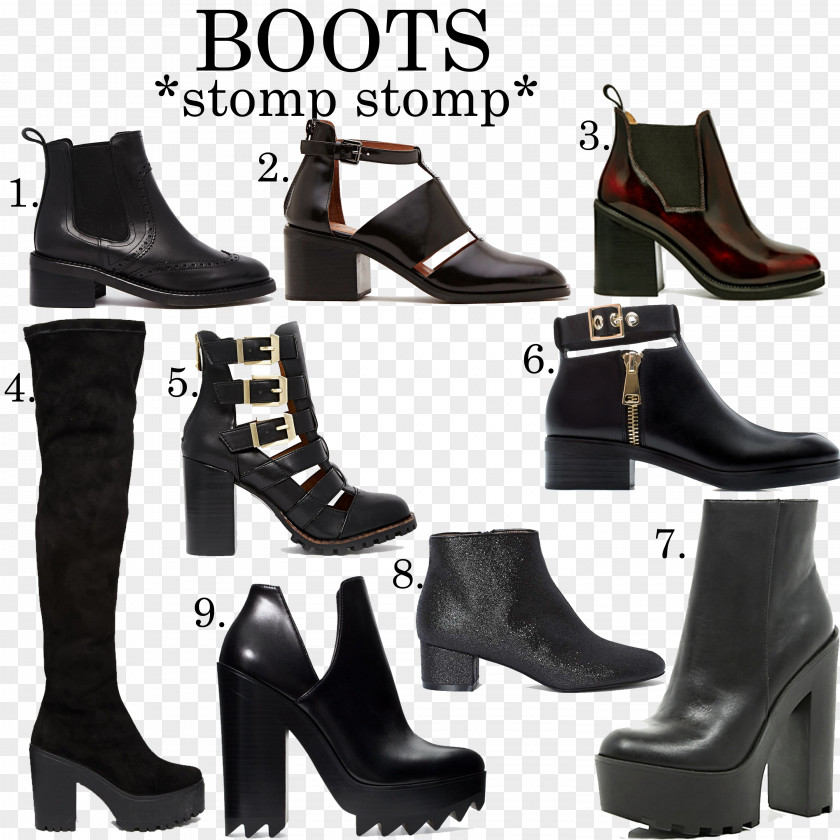 Motorcycle Boot Riding High-heeled Shoe PNG