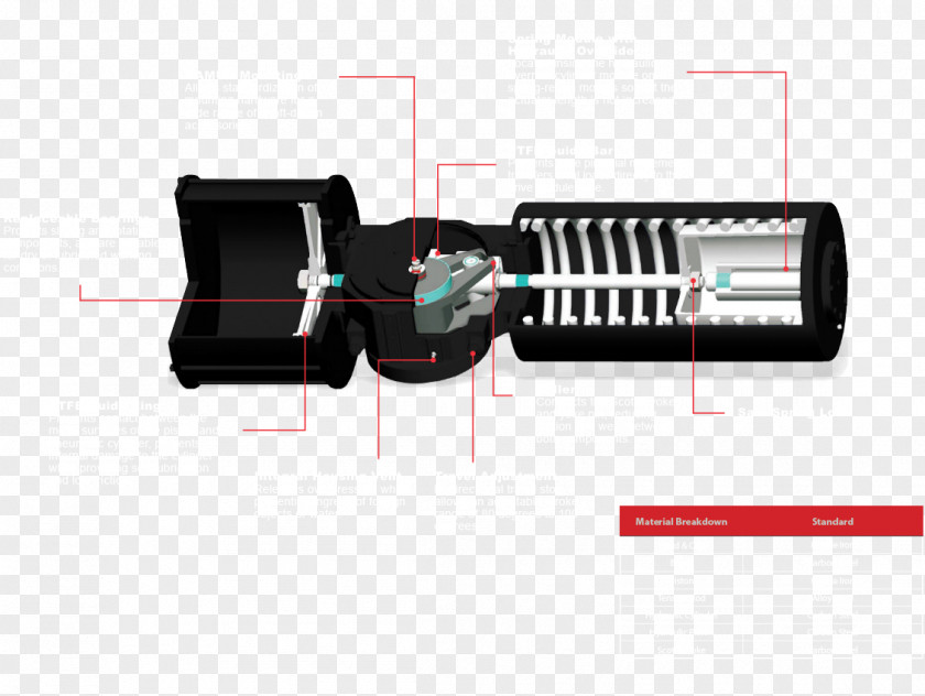 Crane Scotch Yoke Pneumatic Actuator Material PNG