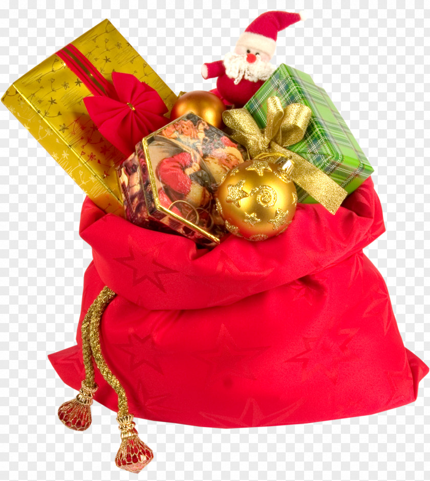 Gift Ded Moroz Bag New Year Holiday PNG