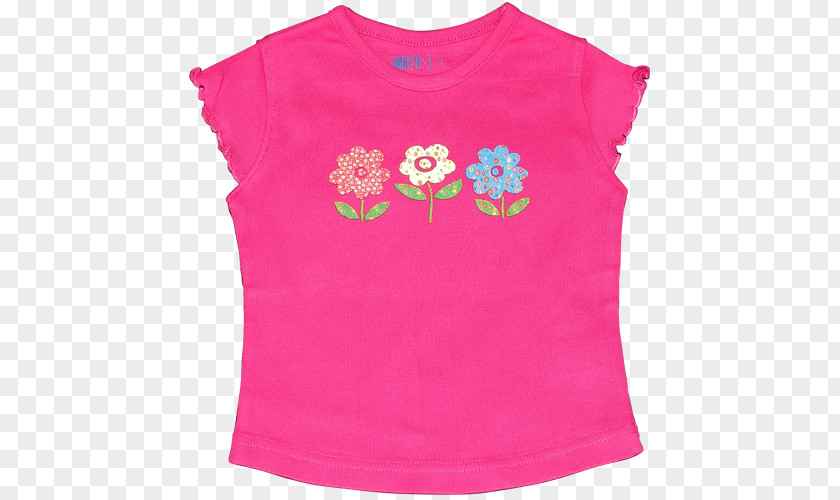 Hot Pink Flowers T-shirt Sleeveless Shirt Outerwear M PNG