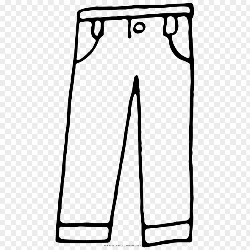 Jeans Pants Drawing Coloring Book Black And White Line Art PNG