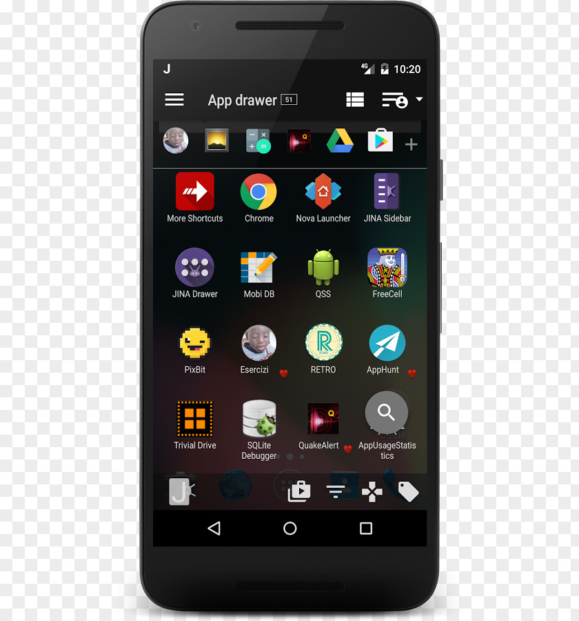 App Drawer Feature Phone Smartphone Google Now Android PNG