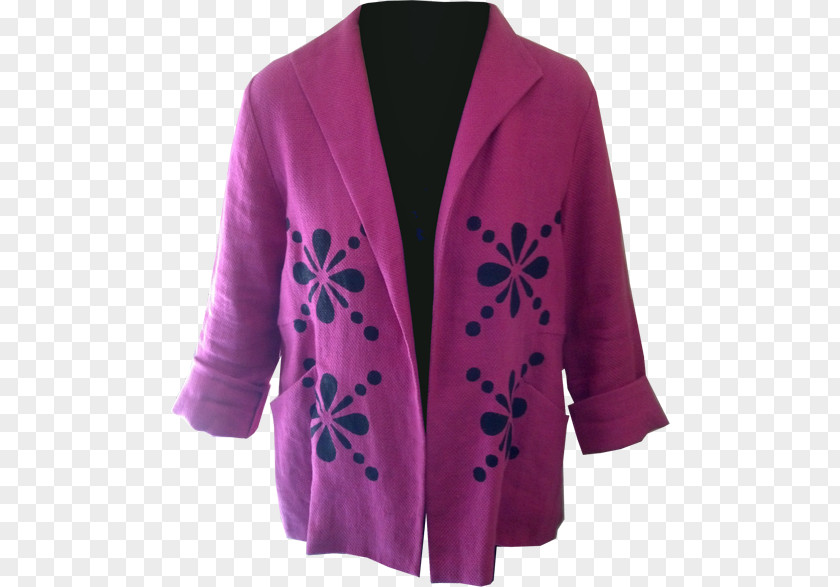 Bernina Pattern Outerwear Sleeve Jacket Purple Wool PNG
