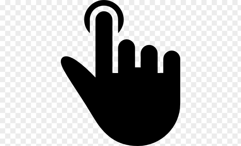 Black Hand Computer Mouse Pointer Symbol PNG
