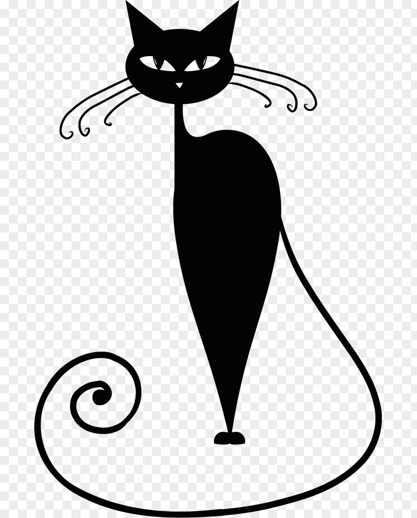 Cat Black Kitten Drawing Sketch PNG