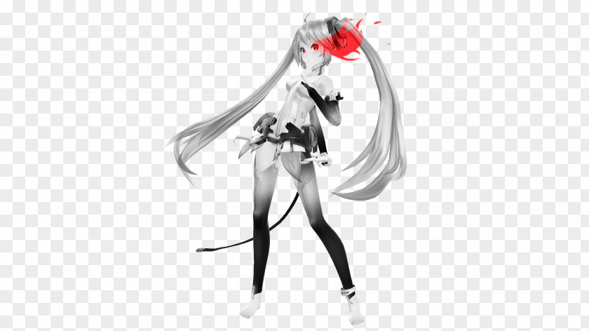 Hatsune Miku Vampire Rendering MikuMikuDance PNG