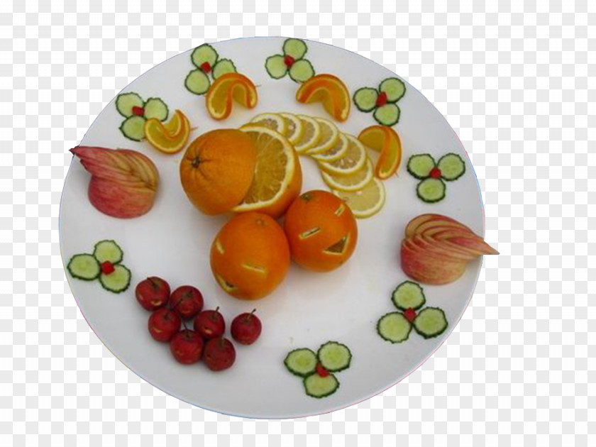 Orange Smiley Flower Fruit Platter Creative Auglis Creativity Designer PNG