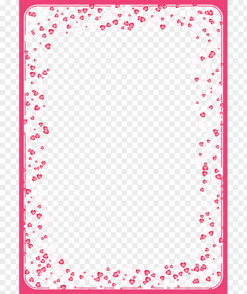 Pink Heart-shaped Frame Love Valentine's Day Heart PNG