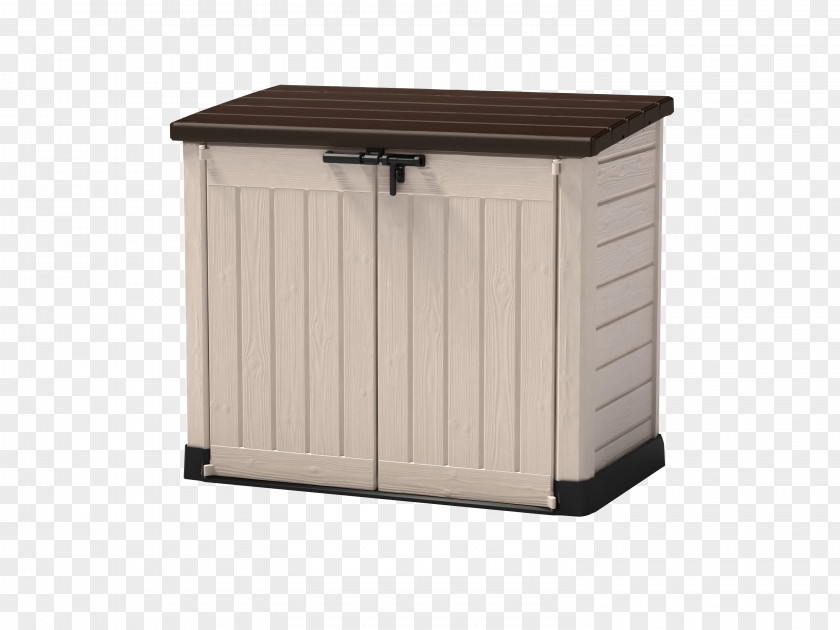 Plastic Material Keter Store It Out MAXI Xaba Outdoor Gear Warehouse Shed Garden Storage Cabinet, Waterproof, Patio Store, Brown/Grey PNG