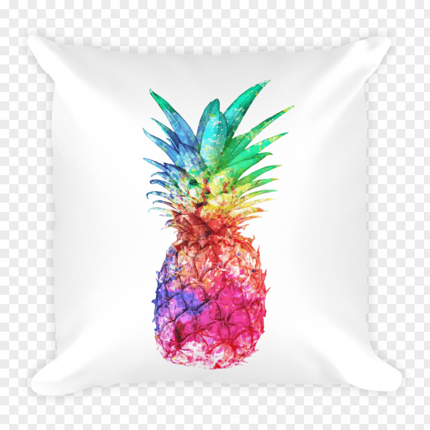 Watercolor Pineapple Towel Throw Pillows Cushion PNG