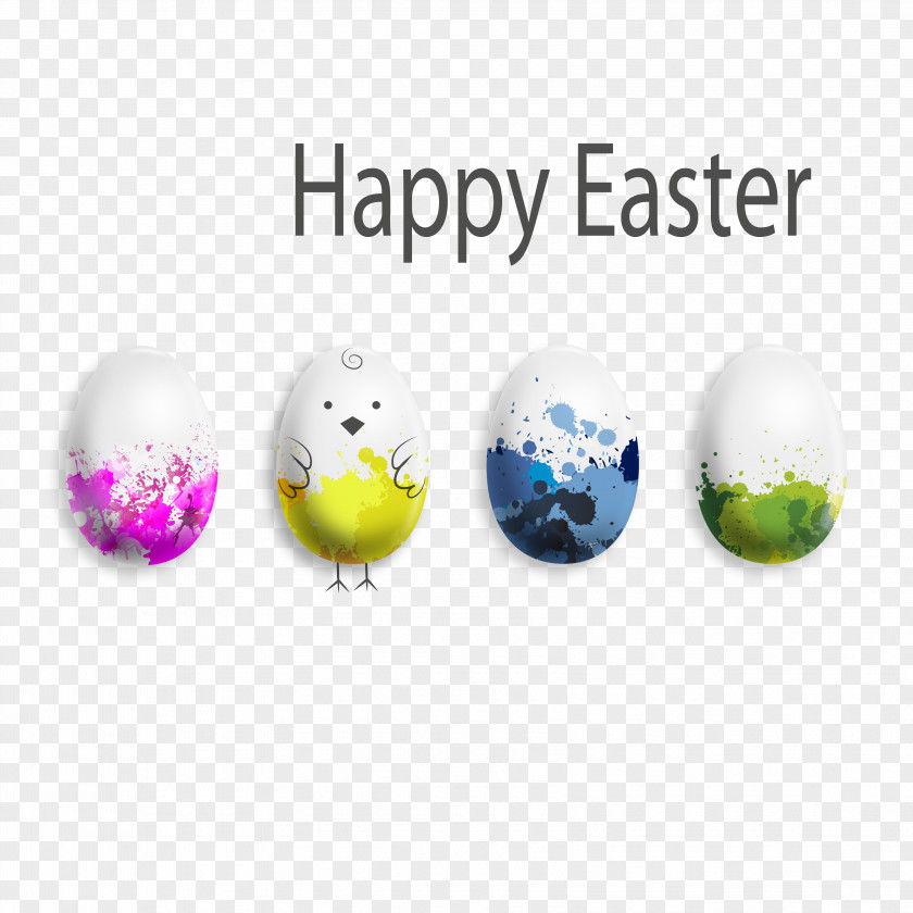 Colorful Easter Egg Clip Art Bunny PNG