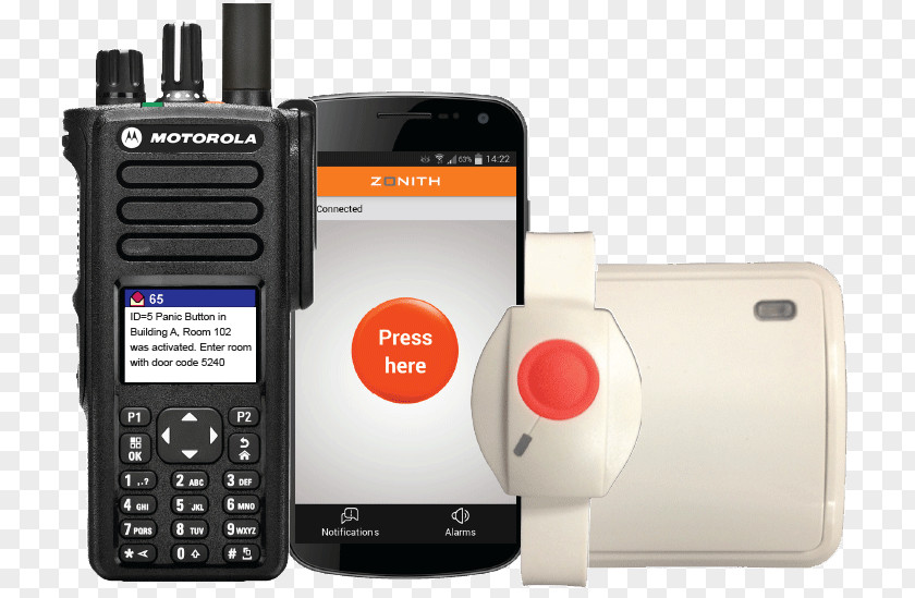 Panic Button Two-way Radio MOTOTRBO Motorola Solutions Ultra High Frequency PNG