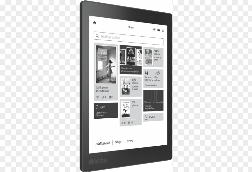 Computer Kobo Aura ONE Glo Touch EReader PNG