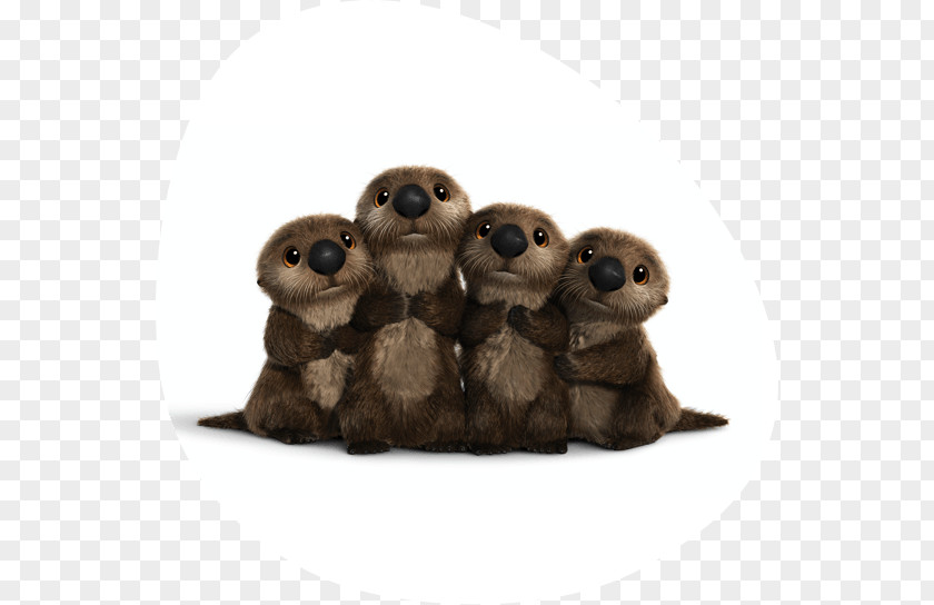 Rudder Kids Otter Nemo Sea Lion Pixar Film PNG