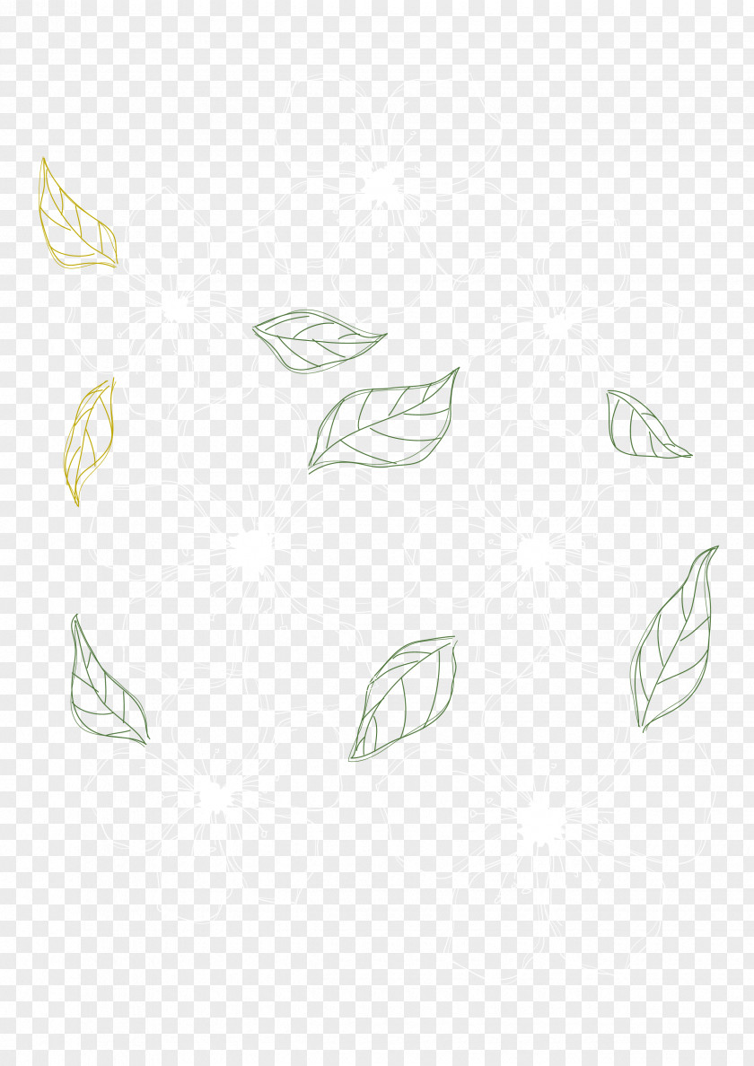 Autumn Leaves Vector Material White Pattern PNG