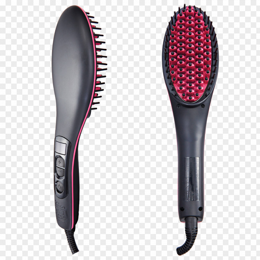 Hair Iron Straightening Hairbrush PNG