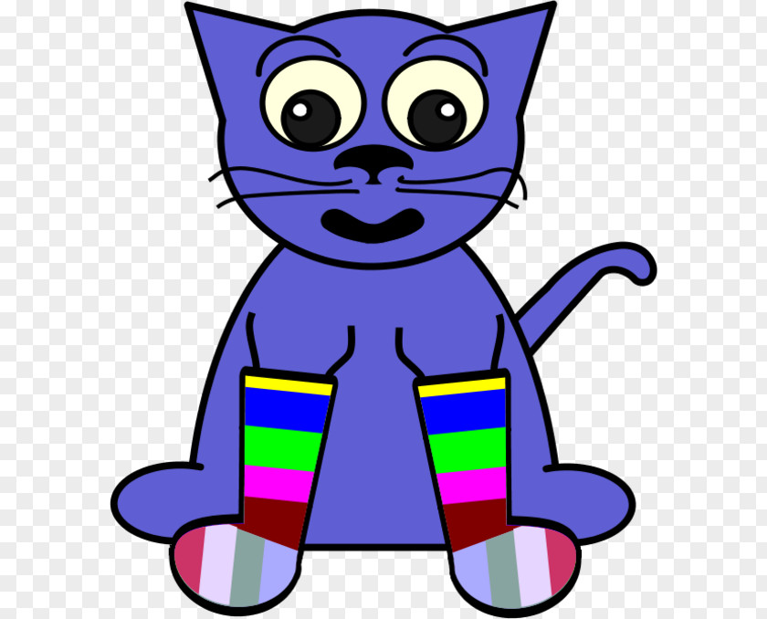 Purple Cartoon Cat Sock Free Content Clip Art PNG