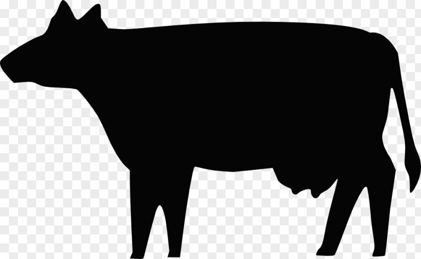Cow Outline Angus Cattle Beef Silhouette Clip Art PNG