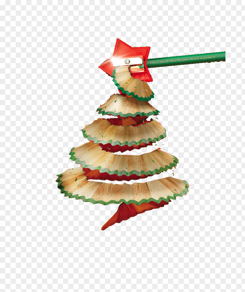 Creative Pencil Shavings Christmas Tree Creativity PNG